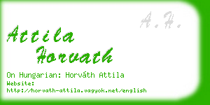 attila horvath business card