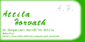 attila horvath business card